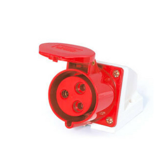 TOMADA SOBREPOR 2P+T 16A 380V 9H Vermelho - LUKMA