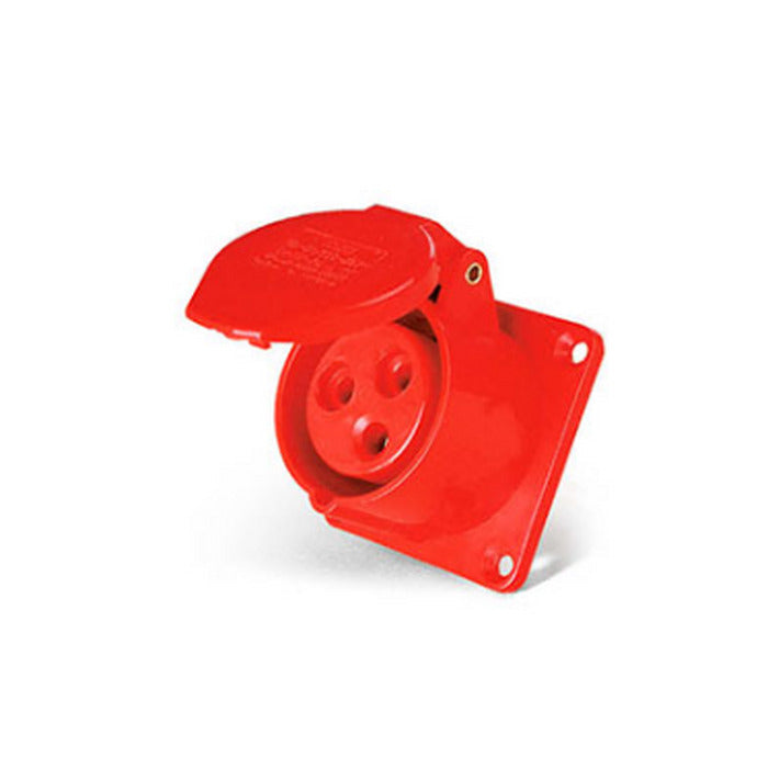 TOMADA EMBUTIR 2P+T 32A 380V 9H Vermelho - LUKMA