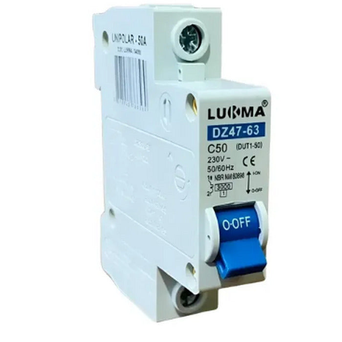 DISJUNTOR MINI MONOPOLAR 50A- LUKMA