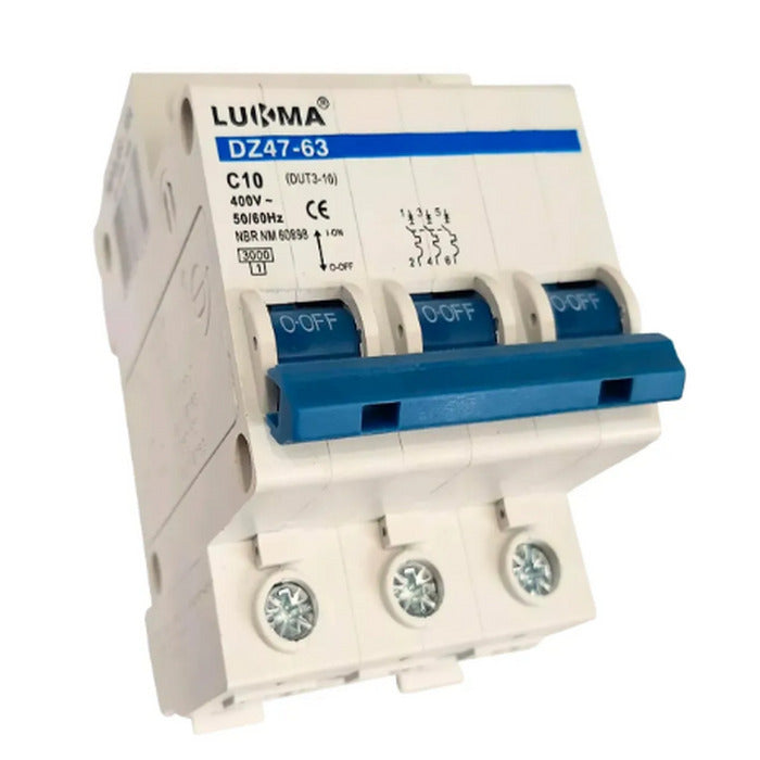 DISJUNTOR MINI TRIPOLAR 10A - LUKMA