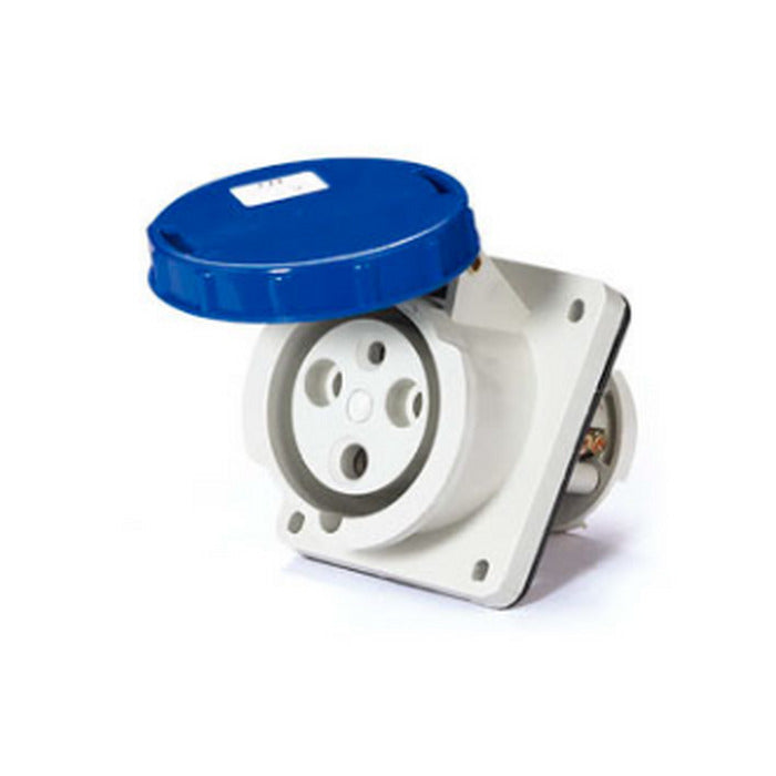 TOMADA EMBUTIR 2P+T 63A 220V 6H AZUL- LUKMA