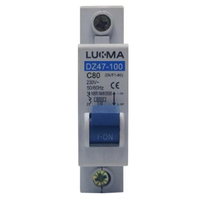 DISJUNTOR MINI MONOPOLAR 80A- LUKMA