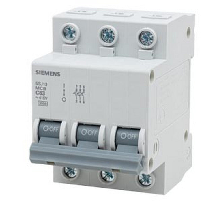 Disjuntor Mini Tripolar 50A 220/380V Curva C 3Ka 5SJ13507MB Siemens