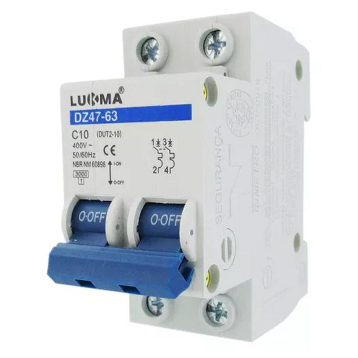 DISJUNTOR MINI BIPOLAR 10A - LUKMA