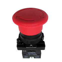 BOTAO COGUMELO LK2-ES542 VERMELHO DESTRAVAMENTO GIRATORIO 1NF LUKMA