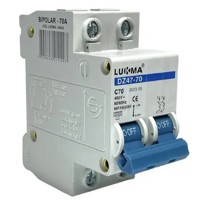 DISJUNTOR MINI BIPOLAR 70A- LUKMA