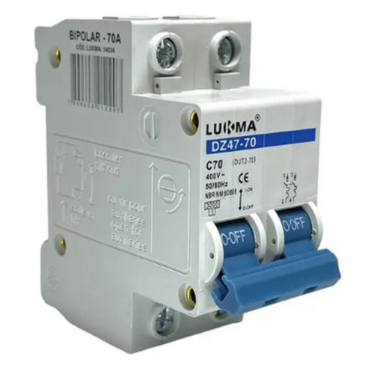 DISJUNTOR MINI BIPOLAR 70A- LUKMA