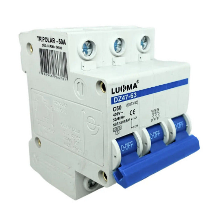 DISJUNTOR MINI TRIPOLAR 50A - LUKMA