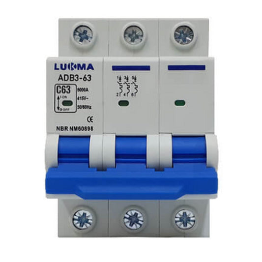 DISJUNTOR MINI TRIPOLAR 63A- LUKMA