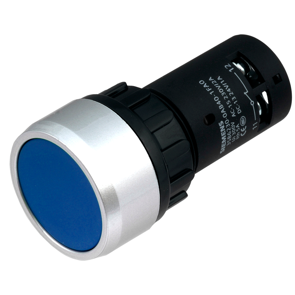 Botão Monobloco Azul 1NA+1NF 3SB72300AB501FA0 Siemens