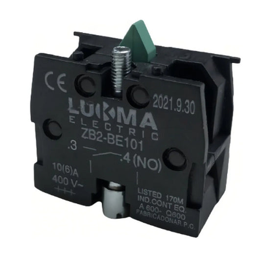 BLOCO DE CONTATO PAR BOTÃO NORMAL ABERTO LK2-BE101 NA -LUKMA