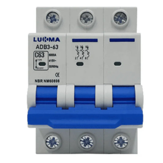 DISJUNTOR MINI TRIPOLAR  25A - LUKMA