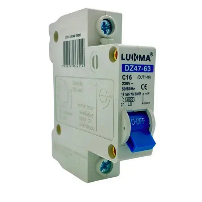 DISJUNTOR MINI MONOPOLAR  16A - LUKMA