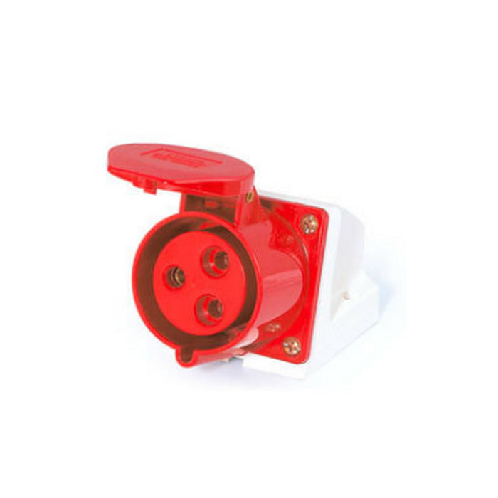 TOMADA SOBREPOR 2P+T 32A 380V 9H  Vermelho - Lukma