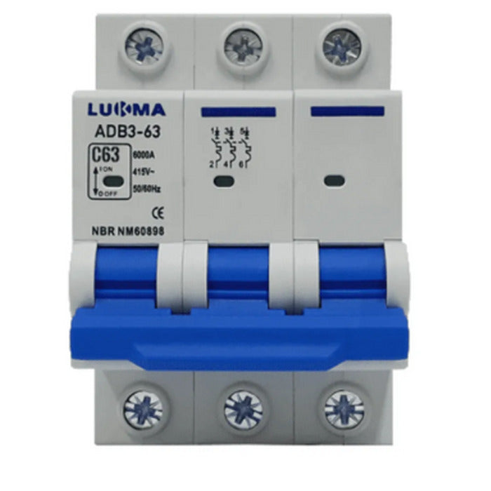 DISJUNTOR MINI TRIPOLAR 16A - LUKMA