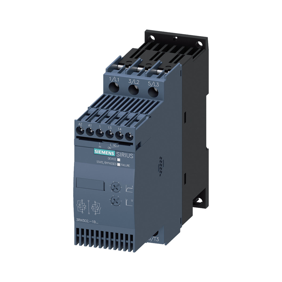 Chave Partida Suave Trifásica 200/480V 38A 110/220V 3RW30281BB14  - Siemens