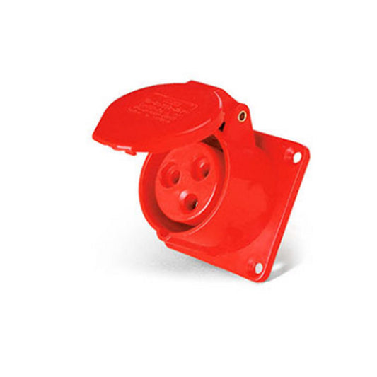 TOMADA EMBUTIR 2P+T 16A 380V 9H  Vermelho - LUKMA