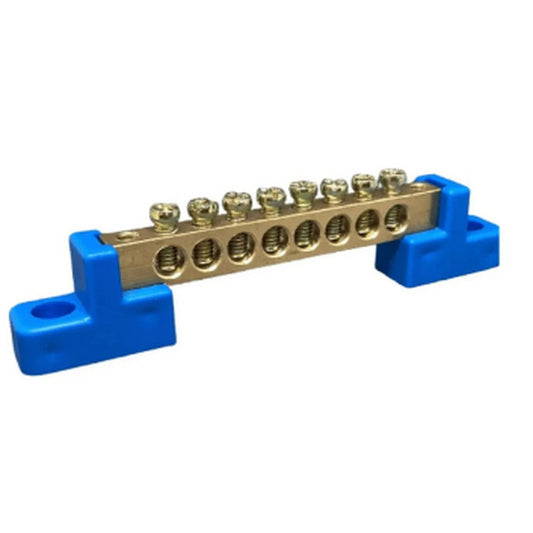 BARRAMENTO AZUL COM 10 VIAS NEUTRO LUKMA