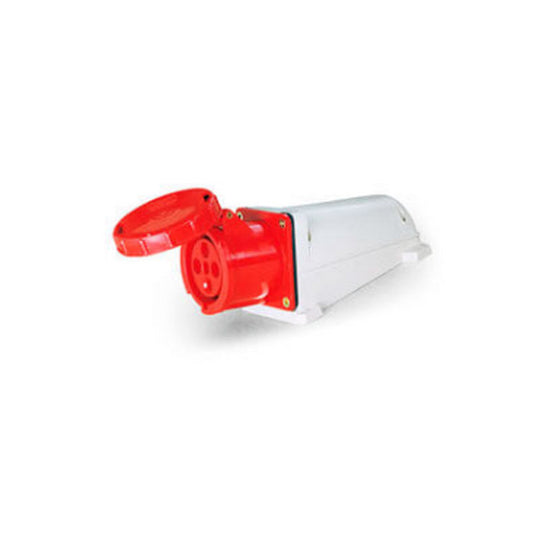 TOMADA SOBREPOR 3P+T 63A 380V 6H Vermelho - LUKMA