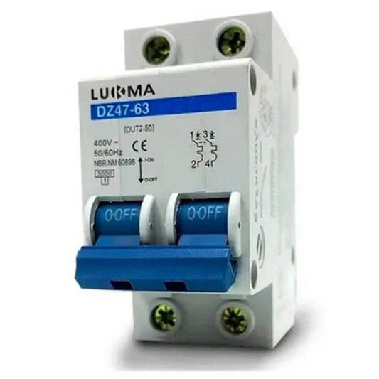 DISJUNTOR MINI BIPOLAR 16A - LUKMA