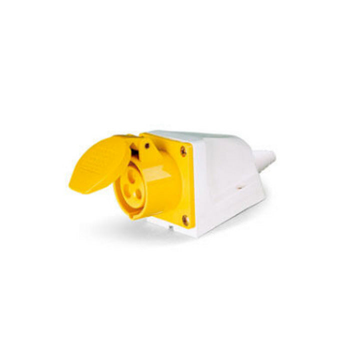 TOMADA SOBREPOR 2P+T 16A 130V 4H   Amarelo- LUKMA