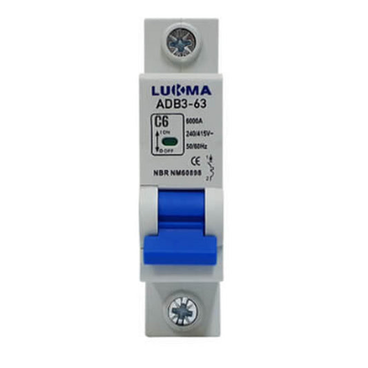 DISJUNTOR MINI MONOPOLAR 6A- LUKMA