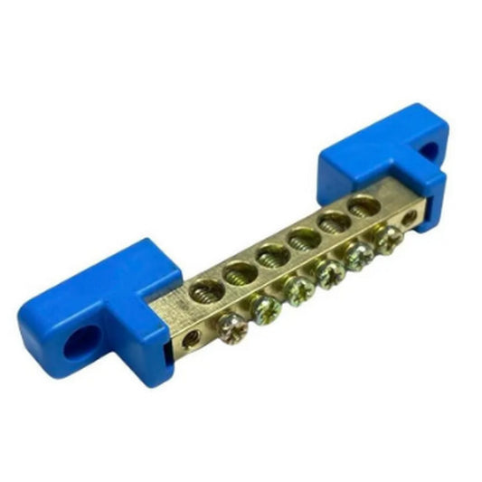 BARRAMENTO AZUL COM 6 VIAS NEUTRO LUKMA