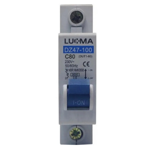 DISJUNTOR MINI MONOPOLAR 80A- LUKMA
