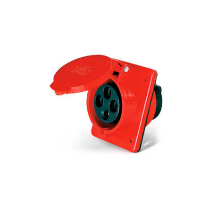 TOMADA EMBUTIR 3P+T 32A 380V 6H  Vermelho - LUKMA