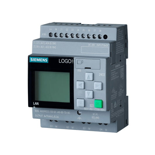 Controlador CLP 24VCC 8DI 4DO Rl Logo 6ED10521HB080BA2 - Siemens