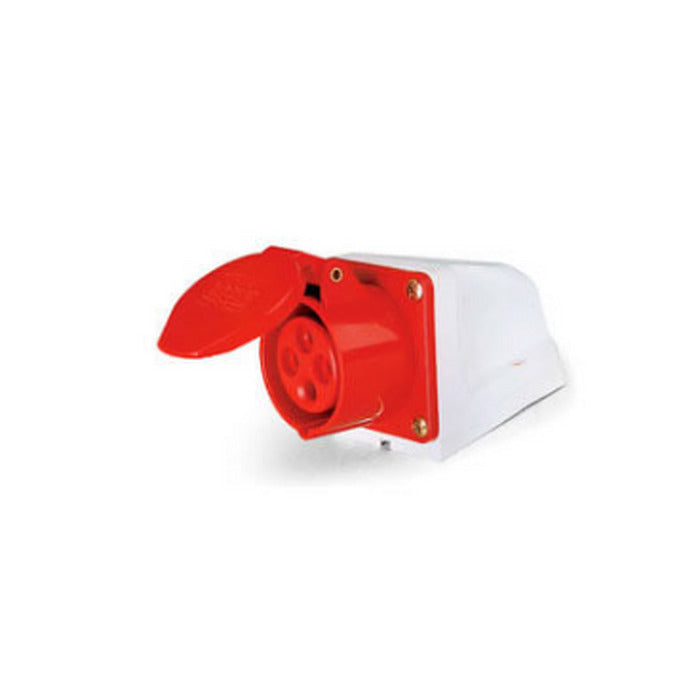 TOMADA SOBREPOR 3P+T 32A 380V 6H  Vermelho - LUKMA