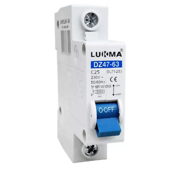 DISJUNTOR MINI MONOPOLAR 25A - LUKMA